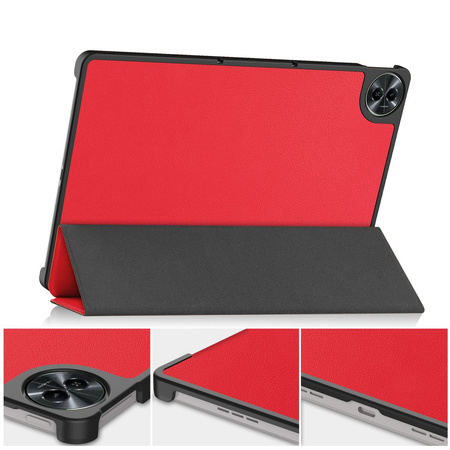 Etui z klapką Bizon Case Tab Croc do Realme Pad 2 11.5, czerwony