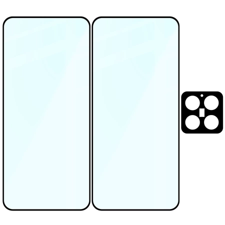 2x Szkło + szybka na aparat Bizon Edge 2 Pack do Xiaomi 15