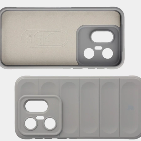 Pancerne etui Bizon Case Tur do Vivo X200 FE, jasnoszare