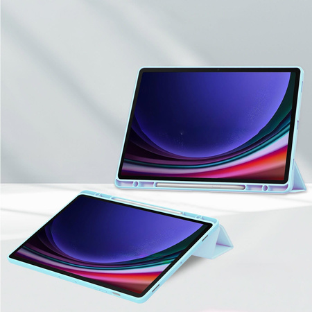 Etui Bizon Case Tab Clear Matt do Samsung Galaxy Tab S10 Plus / S9 Plus, błękitne
