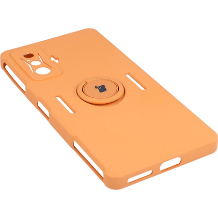 Etui Bizon Case Silicone Ring do Xiaomi Poco F4 GT, pomarańczowe