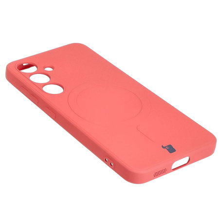 Etui Bizon Case Silicone Magnetic Sq do Galaxy S24, brudny róż