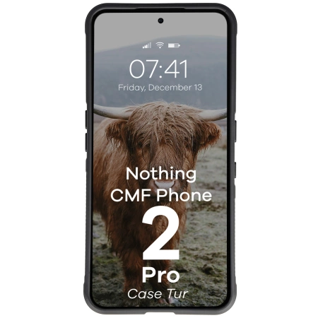 Pancerne etui Bizon Case Tur do Nothing CMF Phone 2 Pro, czarne