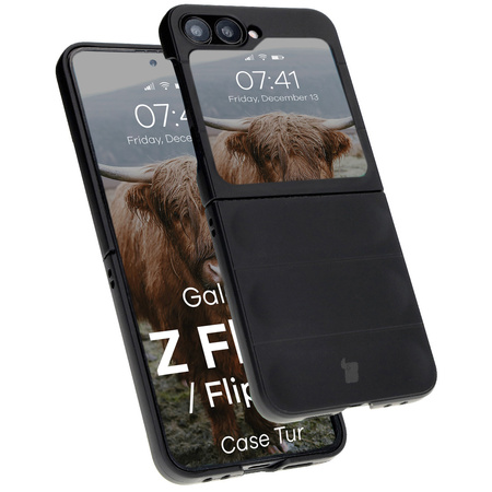 Pancerne etui Bizon Case Tur do Galaxy Z Flip6, czarne