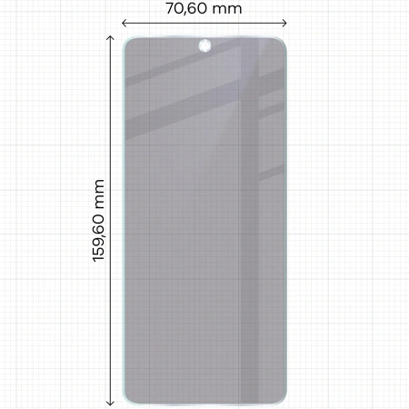 Prywatyzujące szkło hybrydowe Bizon Glass Mule Shadow do Motorola Moto E15, matowe
