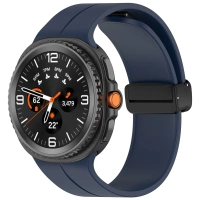 Silikonowy pasek Bizon Strap Watch Silicone L do Galaxy Watch 8 40 mm / 44 mm / 8 Classic 46 mm, granatowy