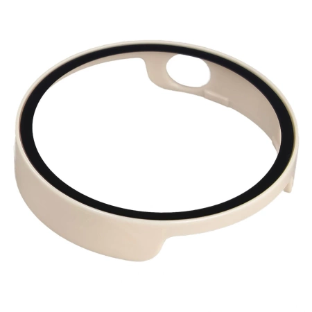 Etui ze szkłem do zegarka Bizon Case+Glass Watch do Xiaomi Watch S4 41 mm, beżowe