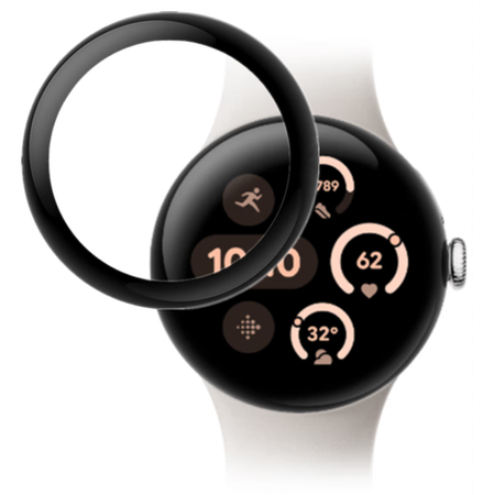 Szkło hybrydowe Bizon Glass Watch Edge Hybrid dla Google Pixel 3 45 mm, czarne