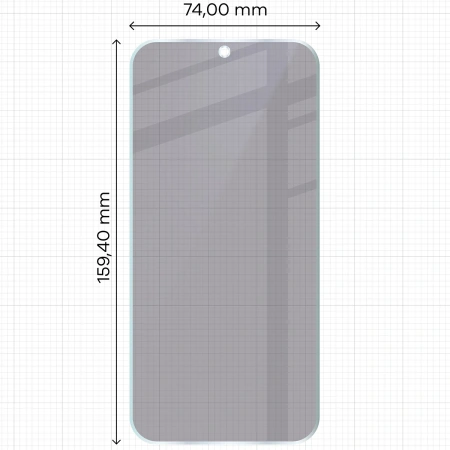 Prywatyzujące szkło hybrydowe Bizon Glass Mule Shadow do Xiaomi POCO F8 Ultra, matowe