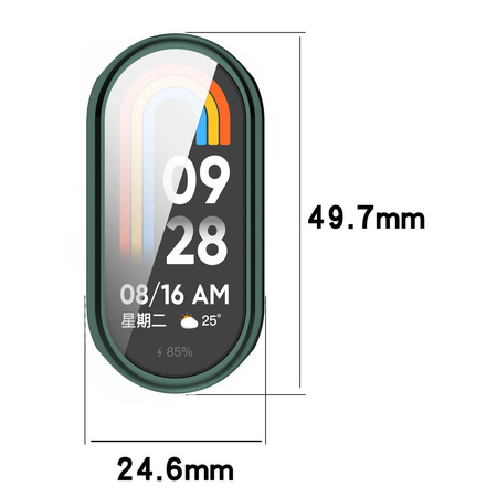 Etui Bizon Case Watch Felipe do Xiaomi Smart Band 9, zielone