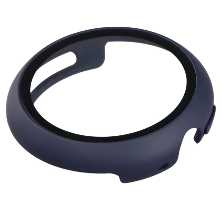 Etui ze szkłem do zegarka Bizon Case Watch Adamo do Google Pixel Watch 4 41 mm, matowe granatowe