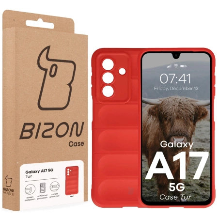 Pancerne etui Bizon Case Tur do Galaxy A17 5G, czerwone