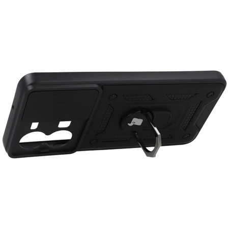 Etui Bizon Case CamShield Ring do VIVO Y35, czarne