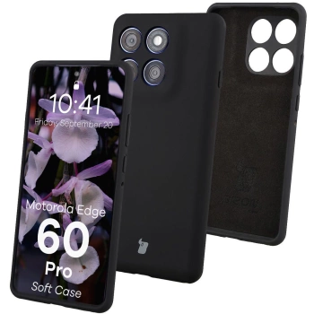 Silikonowe etui Bizon Soft Case do Motorola Edge 60 Pro, czarne