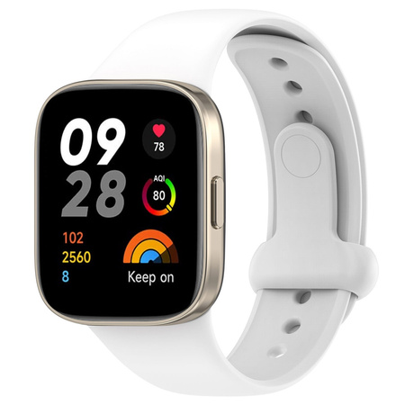 Pasek Bizon Strap Watch Nessy do Xiaomi Redmi Watch 3, biały