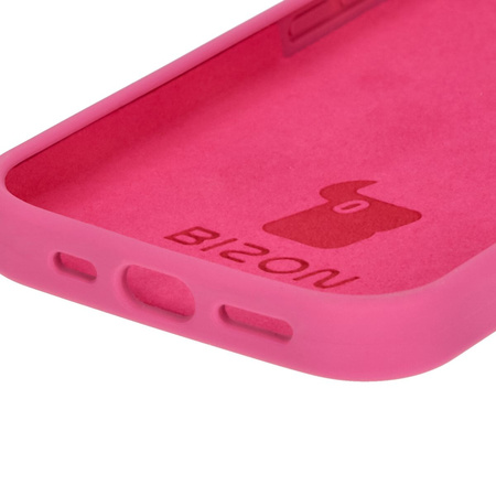 Silikonowe etui Bizon Soft Case do iPhone 16 Pro, fuksja