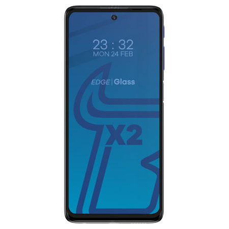 Szkło hartowane Bizon Glass Edge - 2 sztuki + ochrona na obiektyw, Moto G51 5G