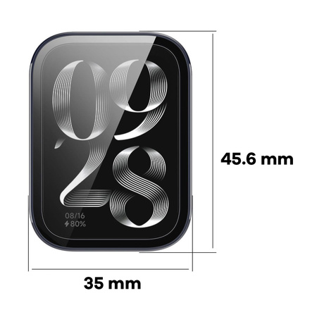 Etui ze szkłem do zegarka Bizon Case Watch Adamo do Xiaomi Mi Smart Band 9 Pro, niebieskie