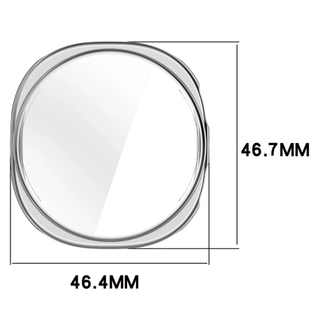 Etui z osłoną ekranu Bizon Case Watch Felipe do Galaxy Watch 8 44 mm, srebrne