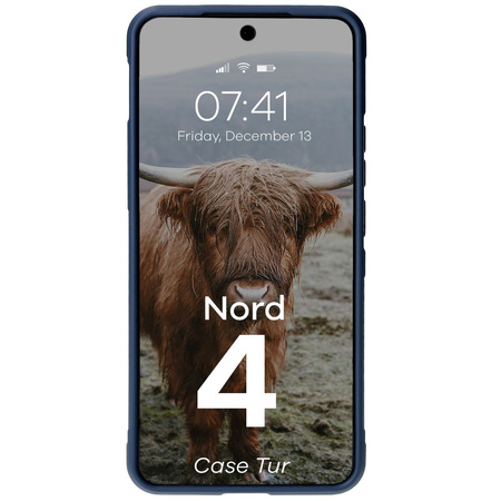 Pancerne etui Bizon Case Tur do OnePlus Nord 4, granatowe