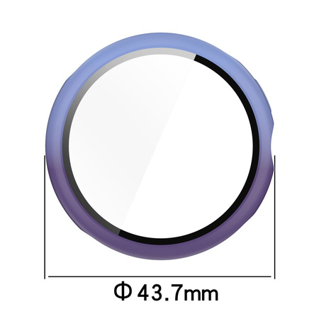 Etui ze szkłem do zegarka Bizon Case Watch Adamo do Google Pixel Watch 3 41mm, niebieskofioletowe