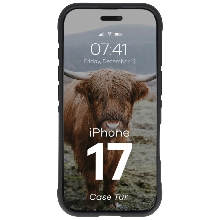 Pancerne etui Bizon Case Tur do iPhone 17, czarne
