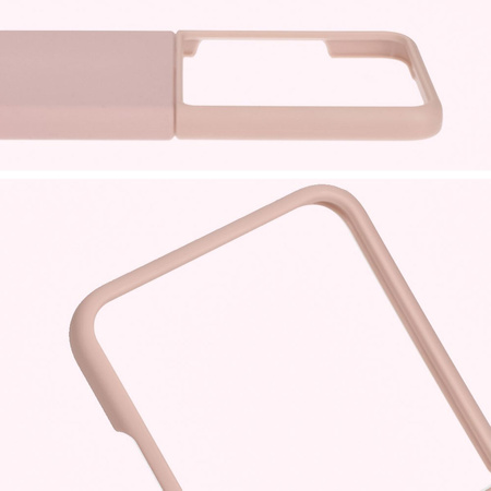 Silikonowe etui Bizon Soft Case do Xiaomi Mix Flip, jasnoróżowe