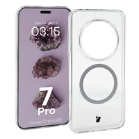 Etui z pierścieniem magnetycznym Bizon Case CrystalO do Honor Magic7 Pro, przezroczyste