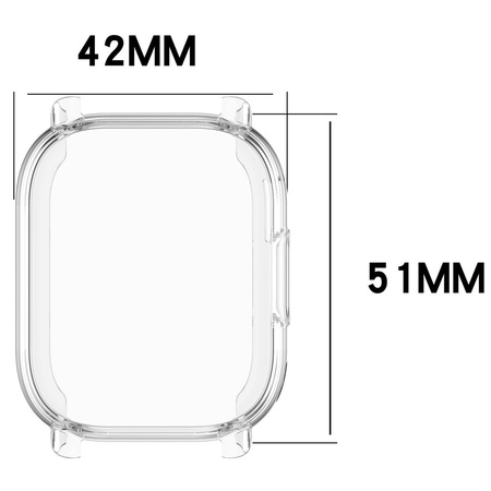 Etui Bizon Case Watch Felipe do Xiaomi Redmi Watch 5 Lite, przeźroczyste