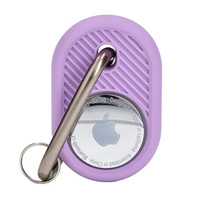 Etui Bizon Case Locator Travel do Apple AirTag, fioletowe