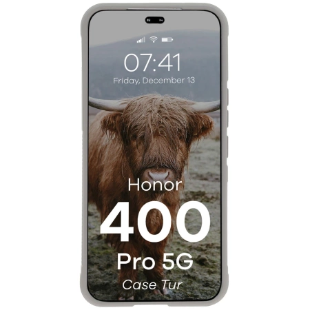 Pancerne etui Bizon Case Tur do Honor 400 Pro, jasnoszare