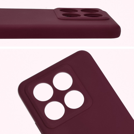 Silikonowe etui Bizon Soft Case do Xiaomi 14T Pro, ciemnofioletowe