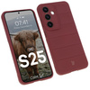Pancerne etui Bizon Case Tur do Galaxy S25, burgundowe