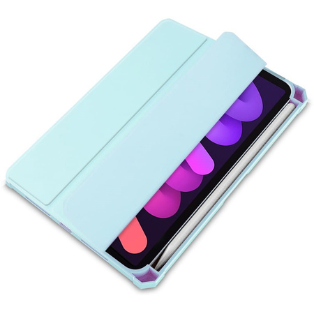 Etui Bizon Case Tab Clear Matt do Apple iPad Mini (A17 Pro) 2024 / iPad Mini 6 2021, błękitne