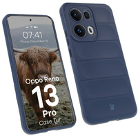 Pancerne etui Bizon Case Tur do Oppo Reno13 Pro, granatowe