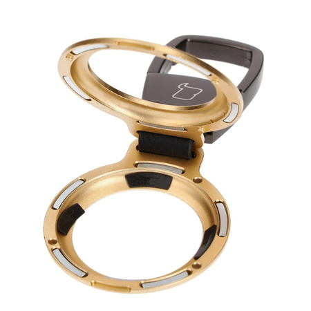 Etui Bizon Case Locator Magnetic do Apple AirTag, złote