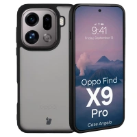Etui Bizon Case Angelo do Oppo Find X9 Pro, przydymione z czarną ramką