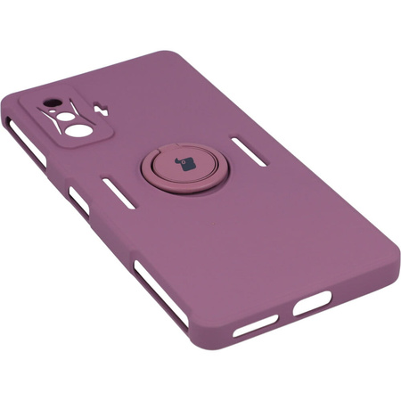 Etui Bizon Case Silicone Ring do Xiaomi Poco F4 GT, ciemnofioletowe