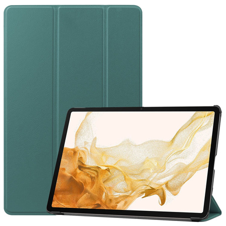 Etui Bizon Case Tab Croc do Samsung Galaxy Tab S10 Plus / S9 Plus, ciemnozielone