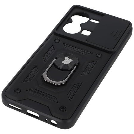 Etui Bizon Case CamShield Ring do VIVO Y35, czarne