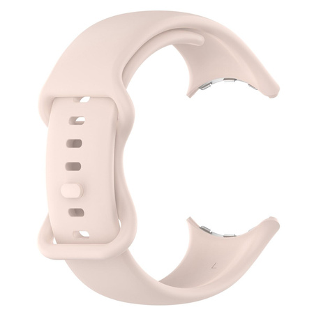 Silikonowy pasek Bizon Strap Watch Silicone S do Google Pixel Watch 3/Watch 2/Watch 1 41mm, jasnoróżowy