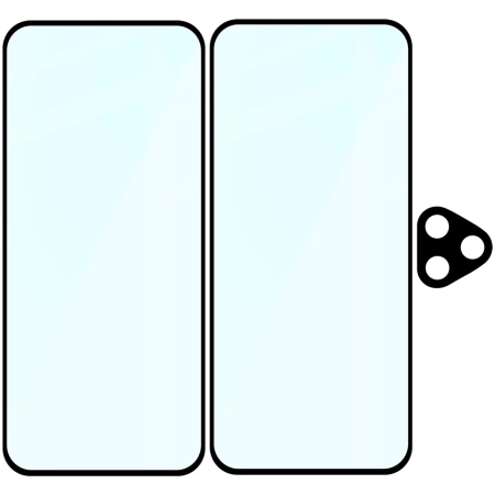 2x Szkło + szybka na aparat Bizon Edge 2 Pack do Honor 400 Lite