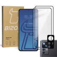 2x Szkło + szybka na aparat Bizon Edge 2 Pack do Xiaomi 12T
