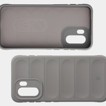 Pancerne etui Bizon Case Tur do OnePlus 15R, jasnoszare