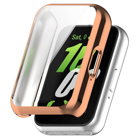 Etui Bizon Case Watch Felipe do Galaxy Fit 3, różowozłote