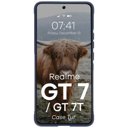 Pancerne etui Bizon Case Tur do Realme GT 7 / 7T, granatowe