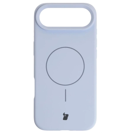 Silikonowe etui z pierścieniem magnetycznym Bizon Soft Case Magnetic do iPhone Air, błękitne