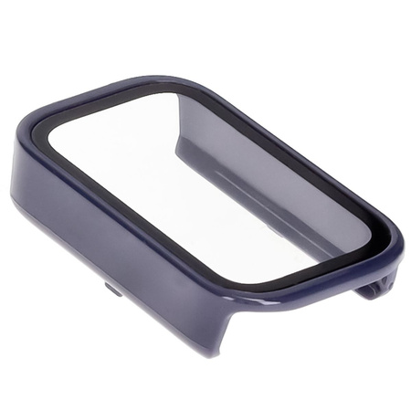Etui ze szkłem do zegarka Bizon Case+Glass Watch do Xiaomi Smart Band 9 Active / Redmi Band 3, niebieskie