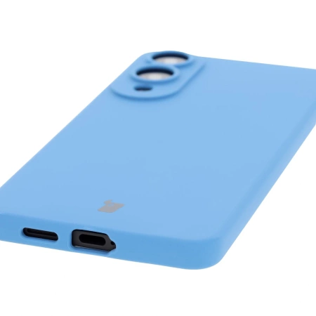 Silikonowe etui Bizon Soft Case do Galaxy S25 Edge, niebieskie