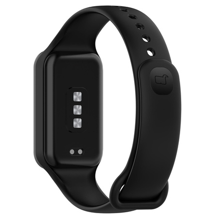 Etui z paskiem Bizon Strap + Case Watch Dots do Xiaomi Redmi Smart Band 2 / Xiaomi Mi Band 8 Active, czarne